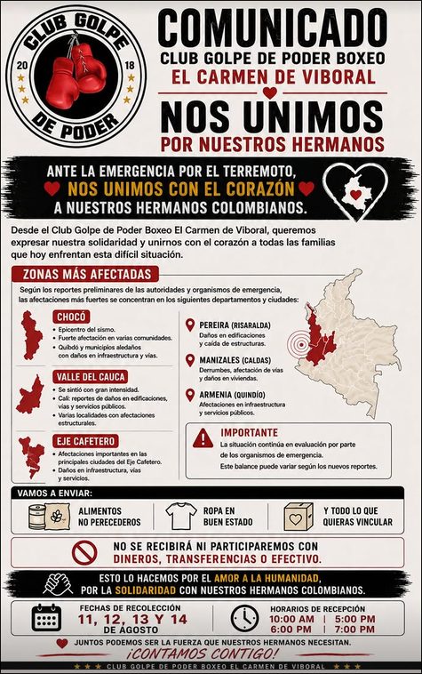 Punto Club Golpe de Poder Boxeo El Carmen de Viboral