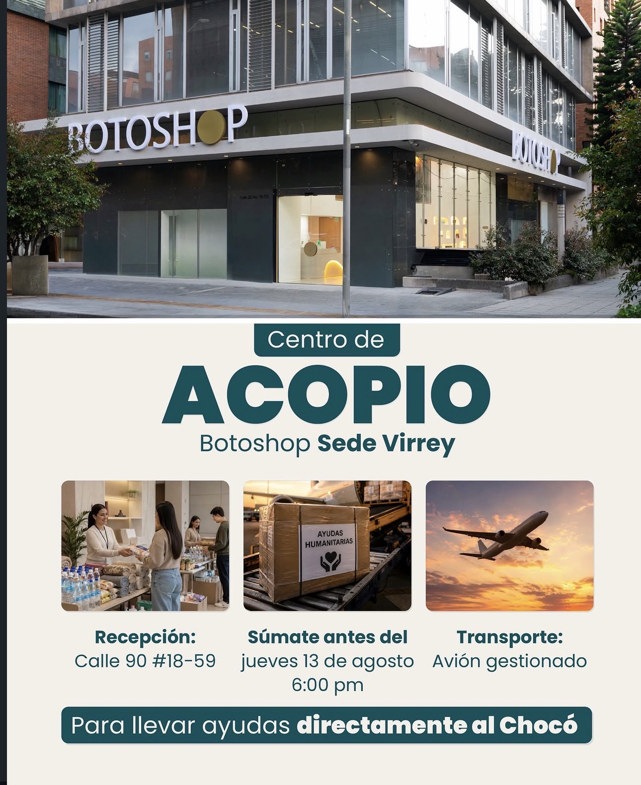 Punto Centro de Acopio Botoshop Sede Virrey