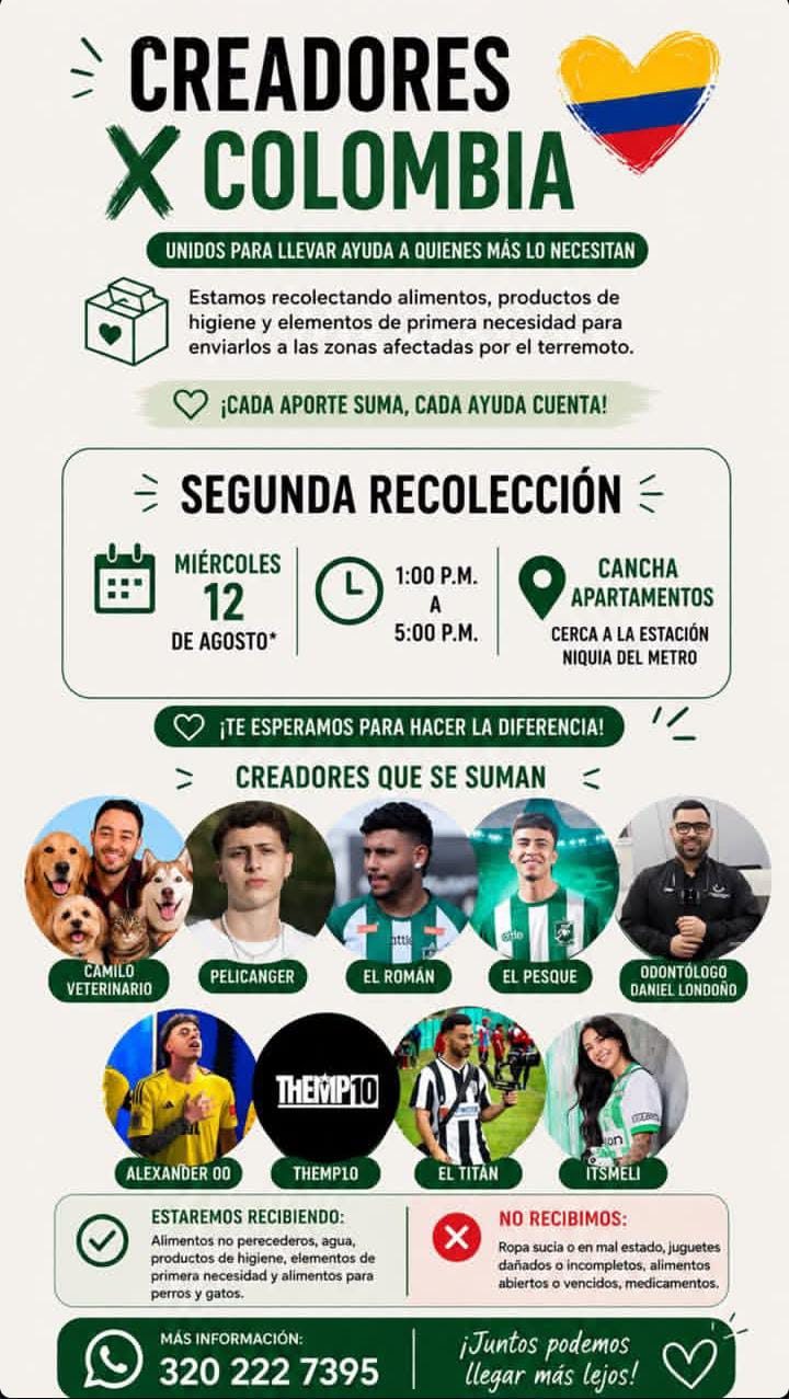 Punto Segunda recolección Creadores x Colombia