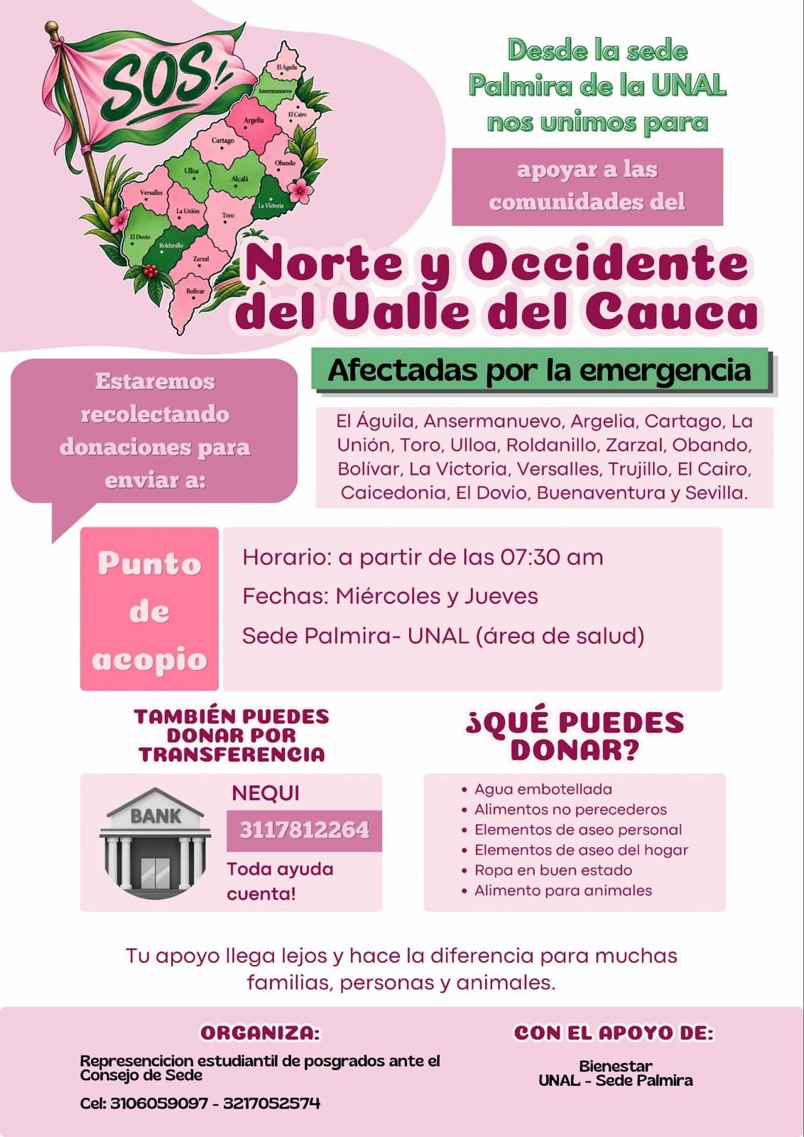 Punto Punto de acopio Sede Palmira - UNAL (área de salud)