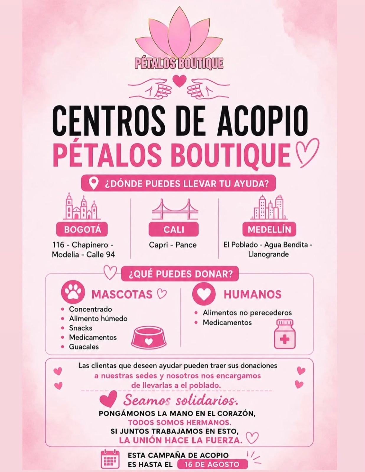 Punto Centros de acopio Pétalos Boutique